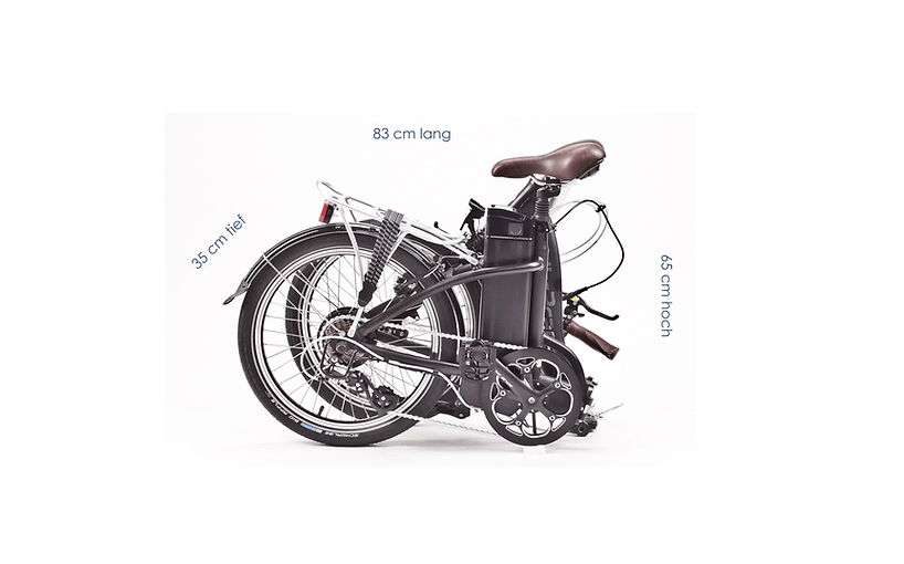 F2-Pro electric folding bicycle with dimensions