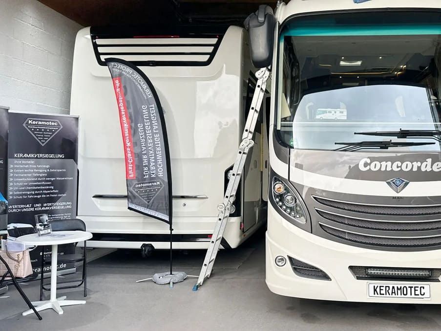Motorhome undergoing Keramotec preparation